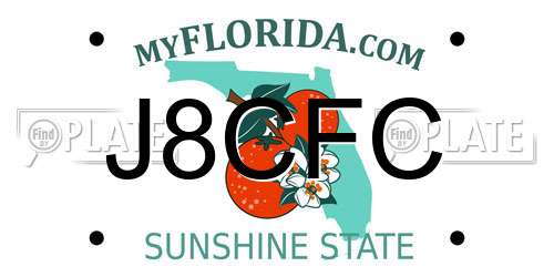 J8CFC Florida License Plate