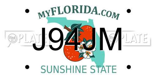 J94JM Florida License Plate