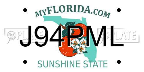 J94PML Florida License Plate