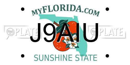 J9AIU Florida License Plate