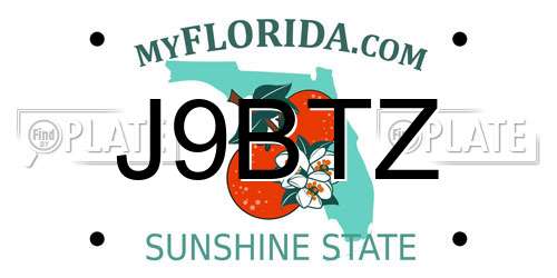 J9BTZ Florida License Plate