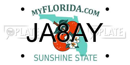 JA8AY Florida License Plate