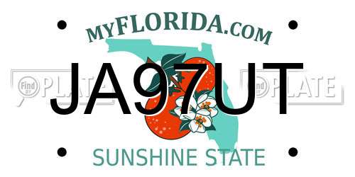 JA97UT Florida License Plate