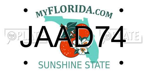 JAAD74 Florida License Plate