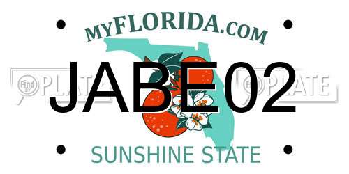 JABE02 Florida License Plate