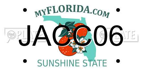 JACC06 Florida License Plate