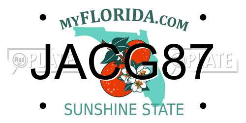 JACG87 Florida License Plate