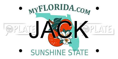 JACK Florida License Plate