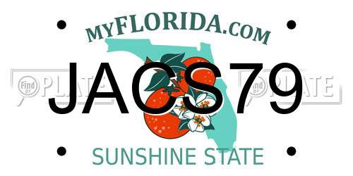 JACS79 Florida License Plate