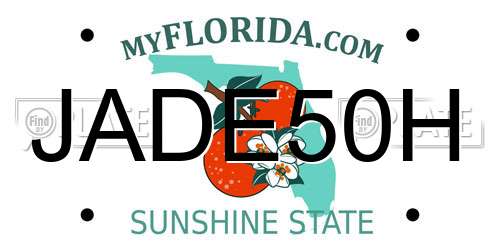 JADE50H Florida License Plate