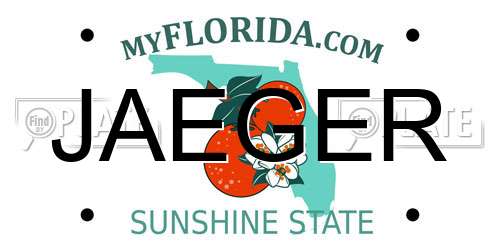 JAEGER Florida License Plate
