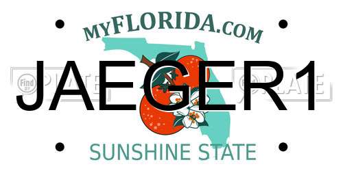 JAEGER1 Florida License Plate