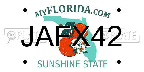 JAFX42 Florida License Plate
