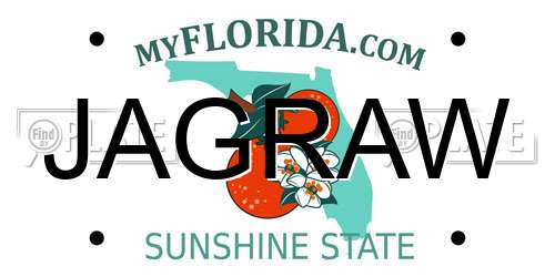 JAGRAW Florida License Plate
