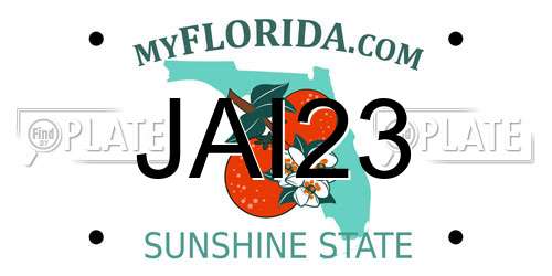JAI23 Florida License Plate