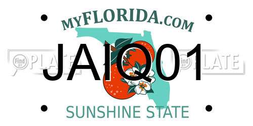 JAIQ01 Florida License Plate