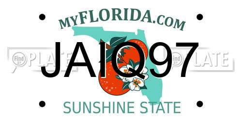 JAIQ97 Florida License Plate