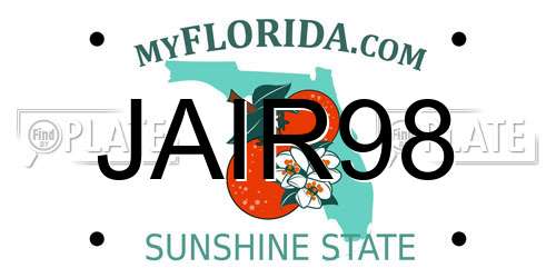 JAIR98 Florida License Plate