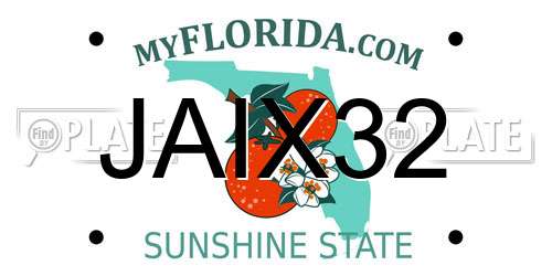 JAIX32 Florida License Plate