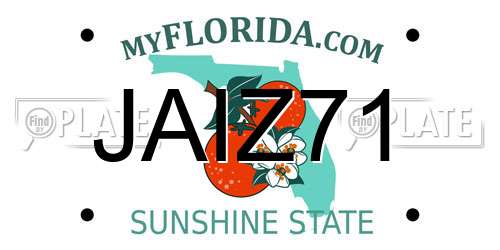 JAIZ71 Florida License Plate