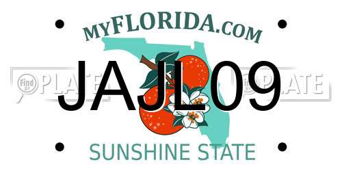 JAJL09 Florida License Plate