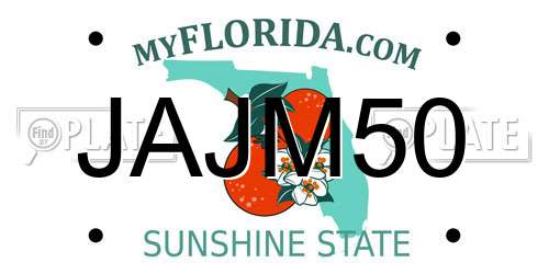 JAJM50 Florida License Plate