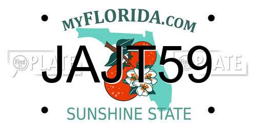 JAJT59 Florida License Plate