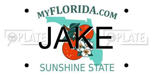 JAKE Florida License Plate