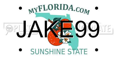 JAKE99 Florida License Plate