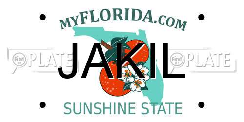 JAKIL Florida License Plate