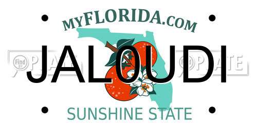 JAL0UDI Florida License Plate