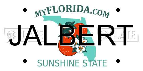 JALBERT Florida License Plate