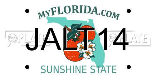 JALT14 Florida License Plate