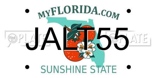 JALT55 Florida License Plate
