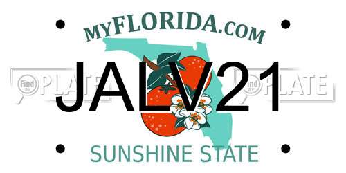 JALV21 Florida License Plate