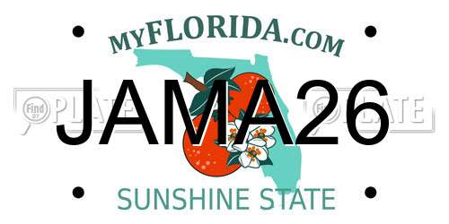 JAMA26 Florida License Plate