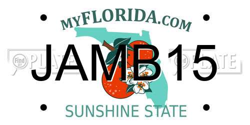 JAMB15 Florida License Plate