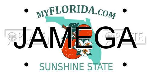 JAMEGA Florida License Plate