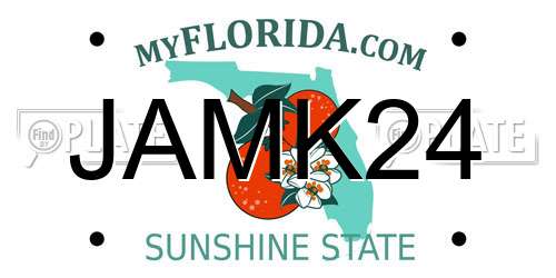 JAMK24 Florida License Plate