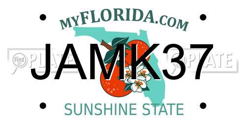 JAMK37 Florida License Plate