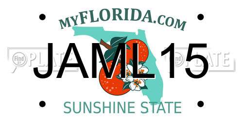 JAML15 Florida License Plate