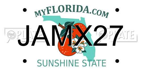 JAMX27 Florida License Plate