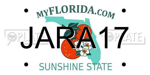 JARA17 Florida License Plate