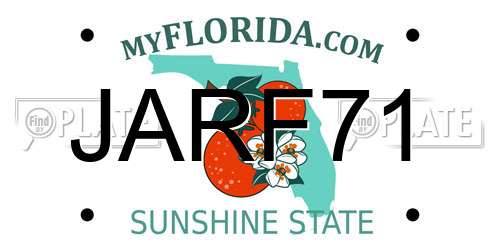 JARF71 Florida License Plate