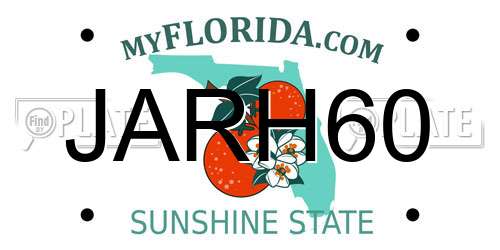 JARH60 Florida License Plate