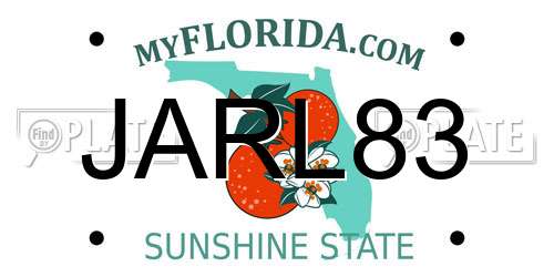 JARL83 Florida License Plate