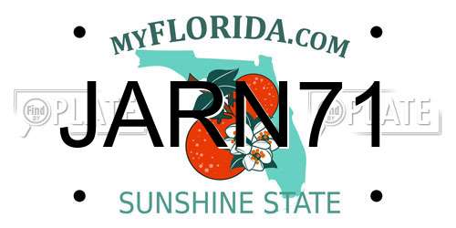 JARN71 Florida License Plate
