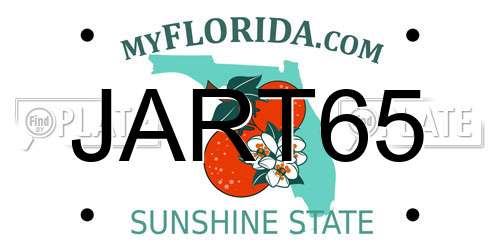 JART65 Florida License Plate