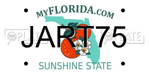 JART75 Florida License Plate