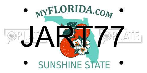JART77 Florida License Plate